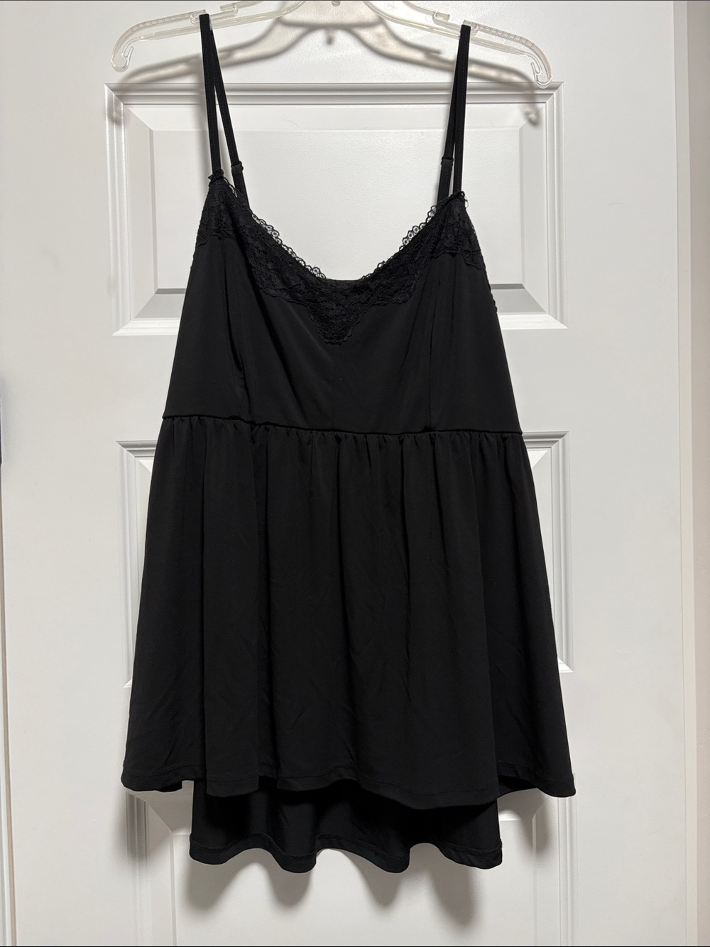 torrid Black Lace-Trim Babydoll Camisole